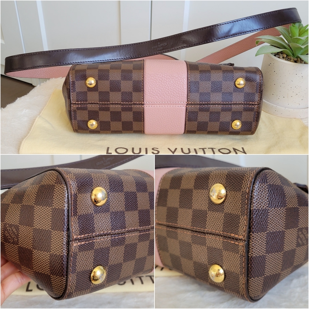 💕BEAUTIFUL Crossbody Louis Vuitton Bond Street MM Damier Ebene Rose Ballerine - Picture 16 of 16